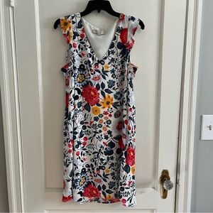 LOFT | Floral Shift Dress, Size M